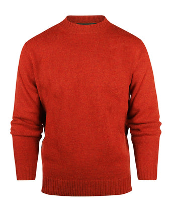 Alan Paine Shetland Crew Neck Pullover | Red
