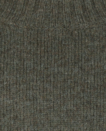 Alan Paine Shetland Crew Neck Pullover | Green