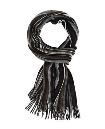 Scarf wool knitted 180x26 | Black