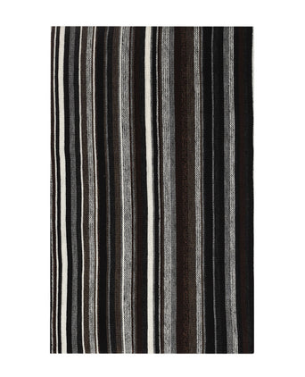 Scarf wool knitted 180x26 | Black