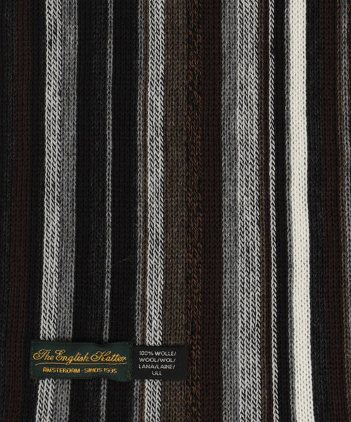 Scarf wool knitted 180x26 | Black