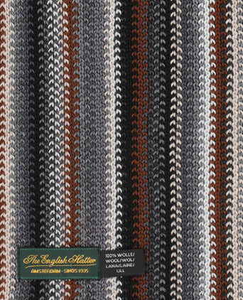 Sjaal wol gebreid 180x26 | Grijs