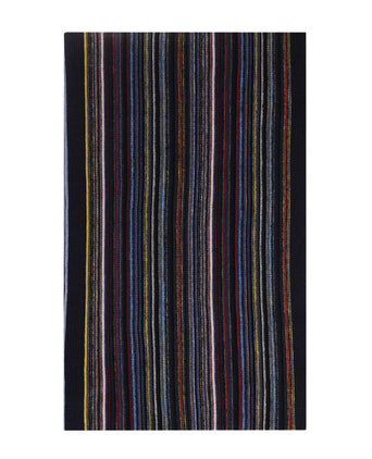 Scarf wool knitted 180x26 | Blue