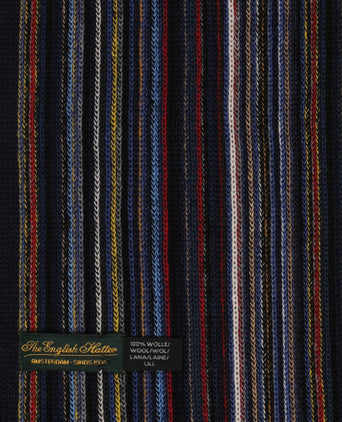 Scarf wool knitted 180x26 | Blue