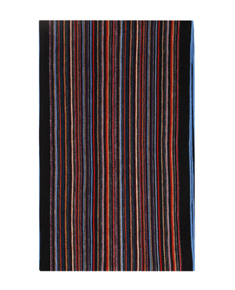 Scarf wool knitted 180x26 | Blue