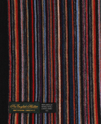 Scarf wool knitted 180x26 | Blue