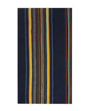 Scarf wool knitted 180x26 | Blue