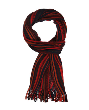 Scarf wool knitted 180x26 | Red