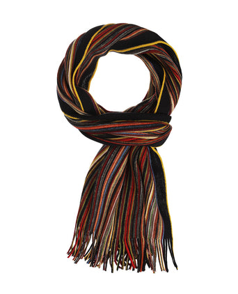 Scarf wool knitted 180x26 | Red