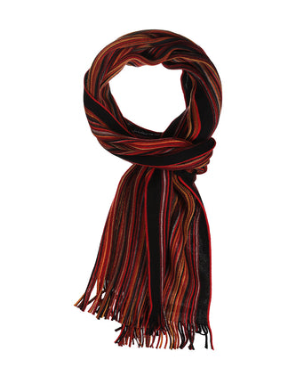 Scarf wool knitted 180x26 | Red