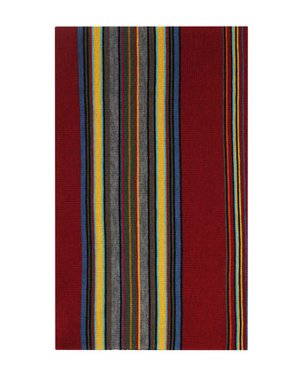 Scarf wool knitted 180x26 | Red