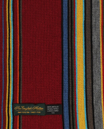 Sjaal wol gebreid 180x26 | Rood