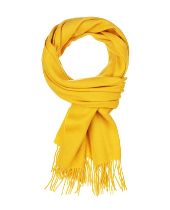 Scarf lambswool 190x48 | Yellow