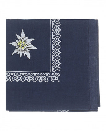 Farmer's Handkerchief | Flower Large Navy