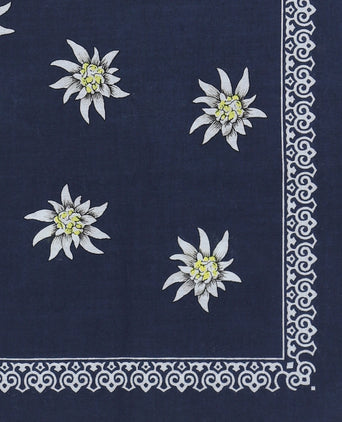 Farmer's Handkerchief | Flower Large Navy