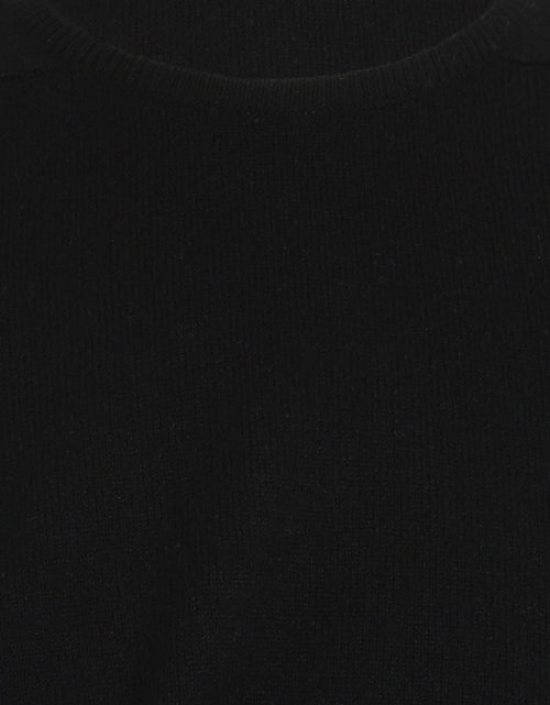 William Lockie Round Neck Lambswool Pullover | Black