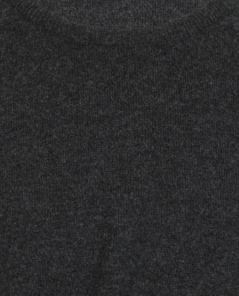 William Lockie Round Neck Lambswool Pullover | Charcoal