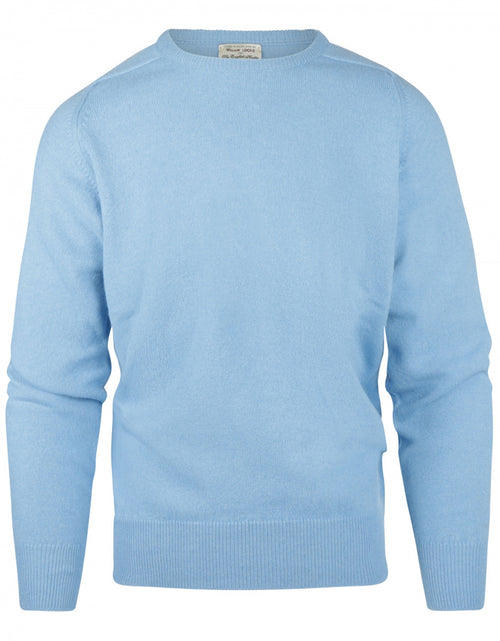 William Lockie Round Neck Lambswool Pullover | BlueSky