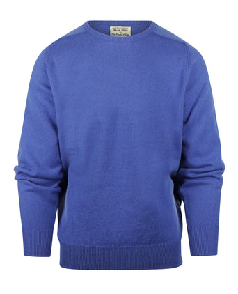 William Lockie Round Neck Lambswool Pullover | Agapanthus