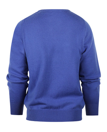 William Lockie Round Neck Lambswool Pullover | Agapanthus