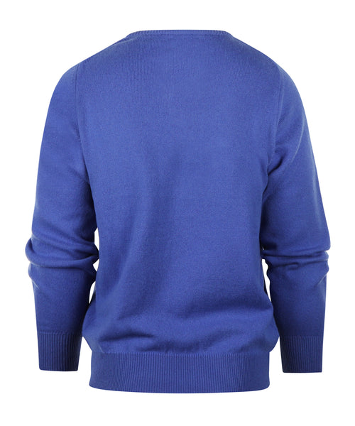 William Lockie Round Neck Lambswool Pullover | Agapanthus