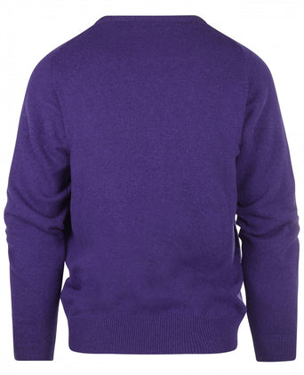 William Lockie Round Neck Lambswool Pullover | Jacaranda
