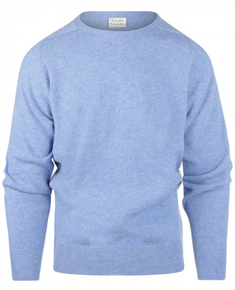 William Lockie Round Neck Lambswool Pullover | Surf