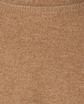 William Lockie Round Neck Lambswool Pullover | Driftwood