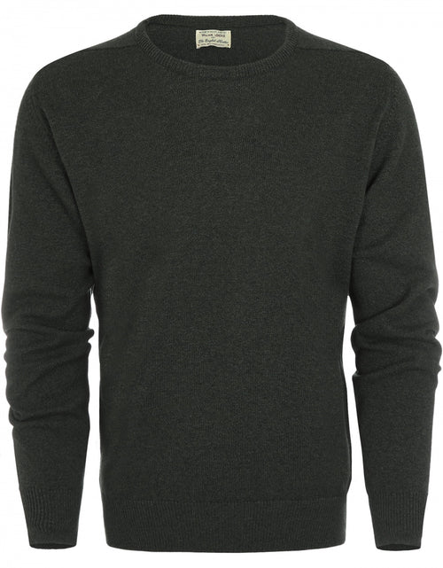 William Lockie Round Neck Lambswool Pullover | Seaweed