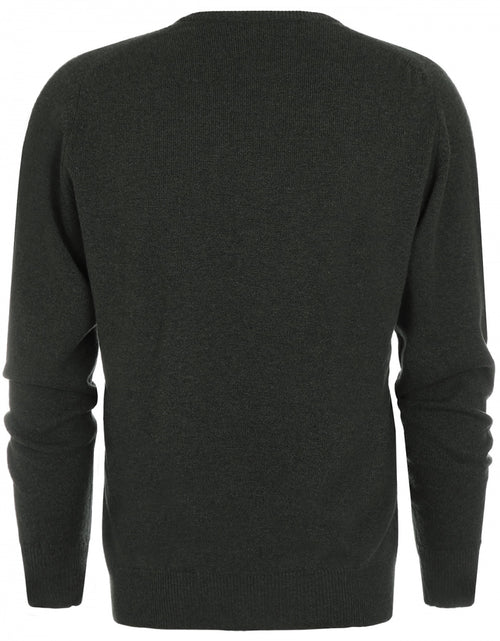 William Lockie Round Neck Lambswool Pullover | Seaweed