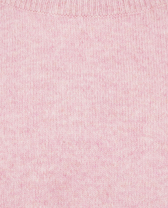 William Lockie Round Neck Lambswool Pullover | Pink
