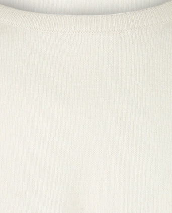 William Lockie Round Neck Lambswool Pullover | Ecru