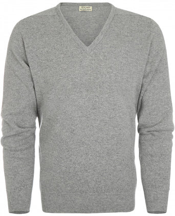 William Lockie V-neck Lambswool Pullover | Flannel