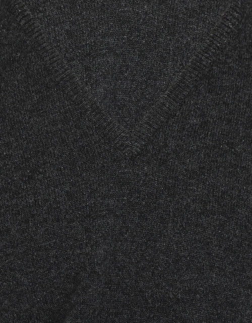 William Lockie V-neck Lambswool Pullover | Charcoal