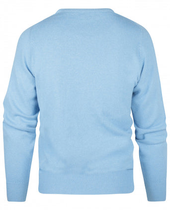 William Lockie V-neck Lambswool Pullover | BlueSky