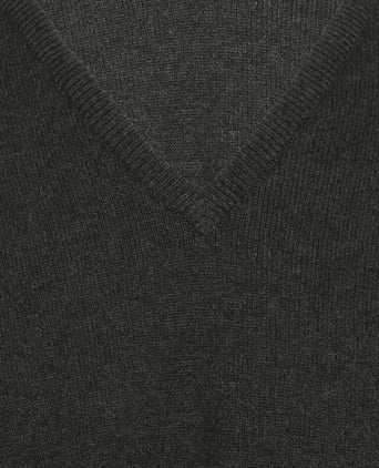 William Lockie V-hals Lamswol Pullover | Seaweed