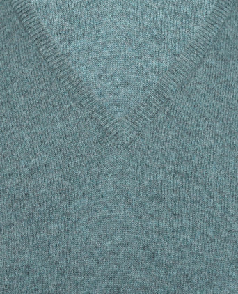 William Lockie Pullover Lamswol V-hals | Caspian