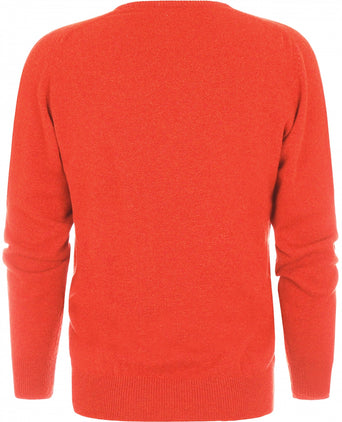 William Lockie Pullover Lambswool V-neck | Inferno