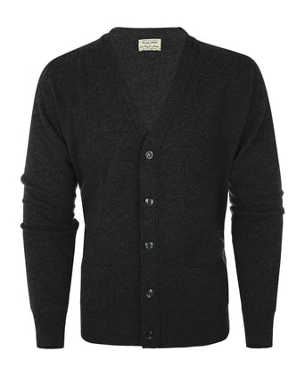 Button Vest Lambswool | Charcoal
