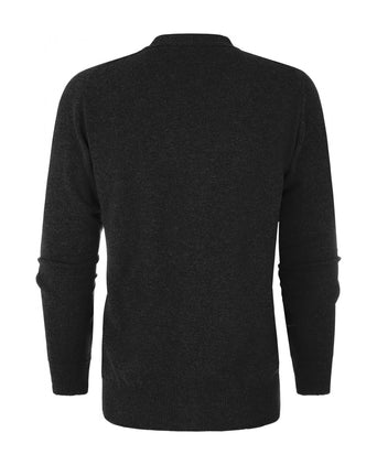 Button Vest Lambswool | Charcoal