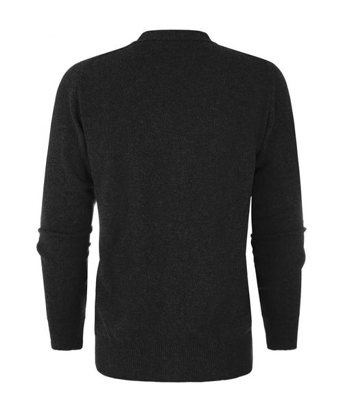 Button Vest Lambswool | Charcoal