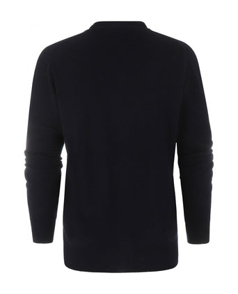 Button Vest Lambswool | Navy