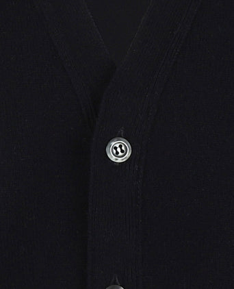 Button Vest Lambswool | Navy