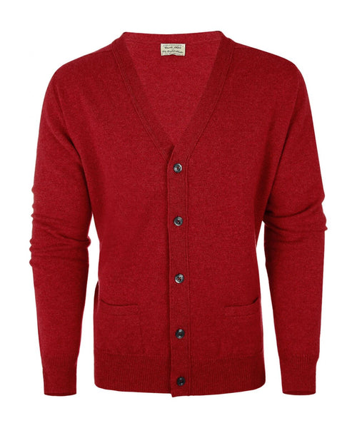 Button Vest Lambswool | Poppy Melange