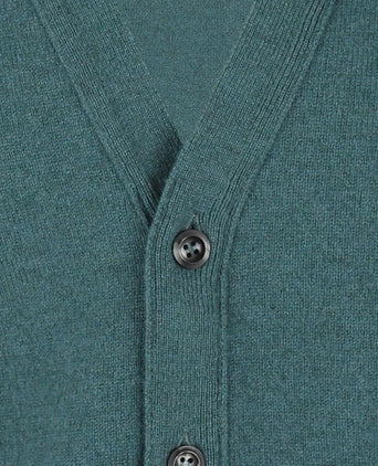 Button Vest Lambswool | Lovat