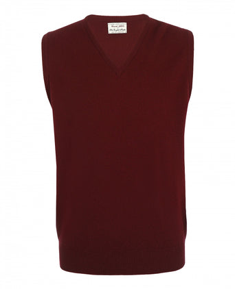 William Lockie Slipover Lambswool | Bordeaux