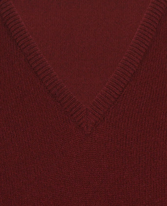 William Lockie Slipover Lambswool | Bordeaux