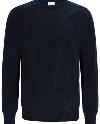 Pullover Lambswool round neck dutch fit | Navy