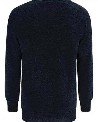 Pullover Lambswool round neck dutch fit | Navy