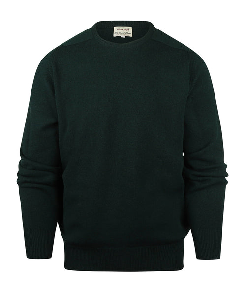 Pullover Lambswool round neck dutch fit | Tartan Green